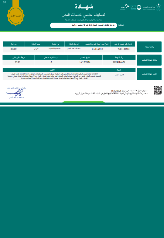ملحق شهادة بلدي - الصفحة الثانية